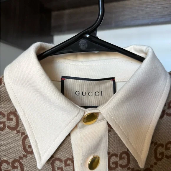 Gucci Jumbo Cotton/Silk Jacquard Polo - Size XS - Picture 3 of 10